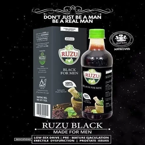 Ruzu Black For Men 200ml - 5 Bottles