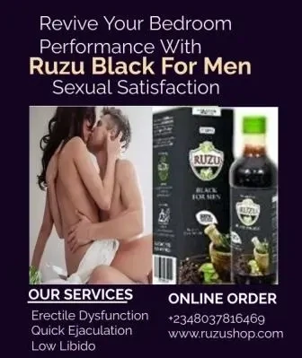 RUZU BLACK FOR MEN 200ml: Herbal Aphrodisiac For Men