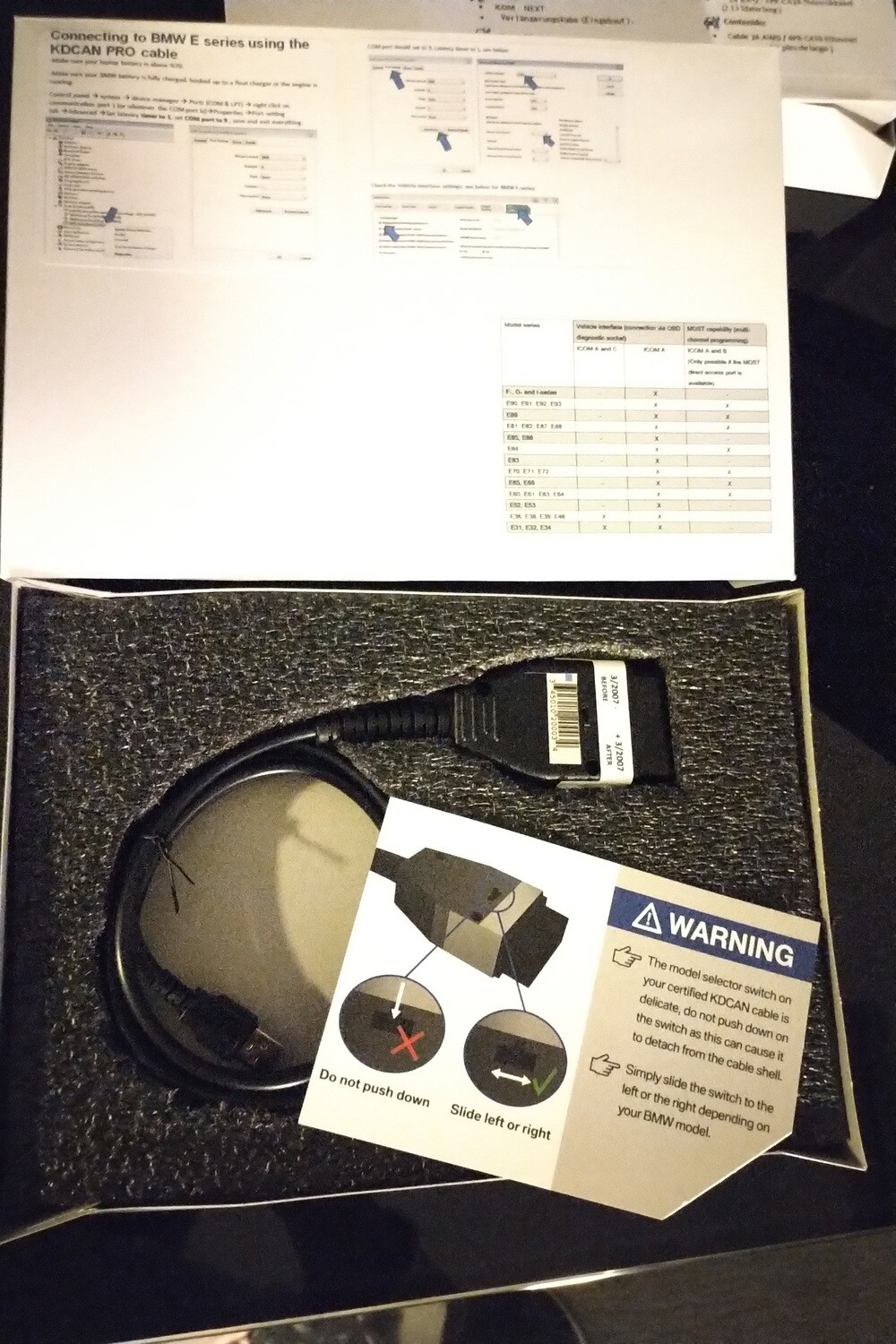 Professional K+DCAN OBD2 to USB Interface Cable for coding, programming &amp; diagnostics fo E Series from 1998 till 2012