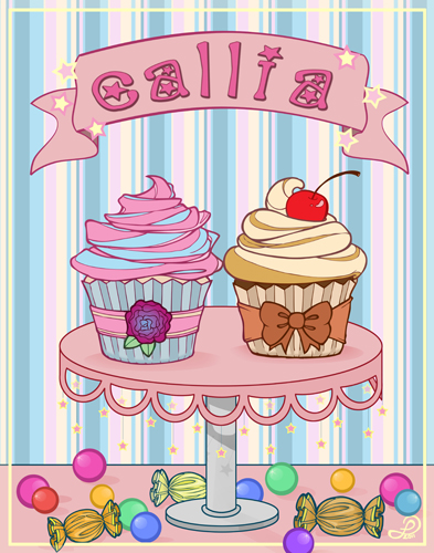 Custom Cupcake Name Print
