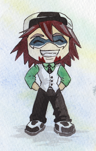 Original Tiger watercolor chibi