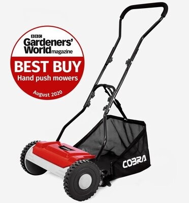 Cobra HM381 15" Hand Lawnmower and Grass Collector