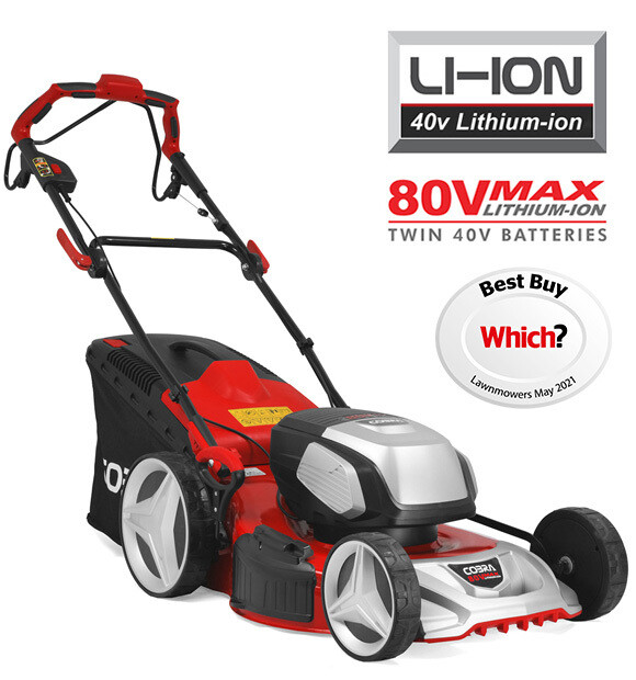 Cobra MX51S80V 21" Lawnmower with Twin 40v Batteries