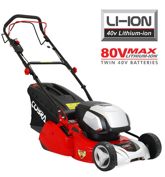 Cobra RM43SP80V 17” Twin 40v Li-ion Lawnmower with Roller