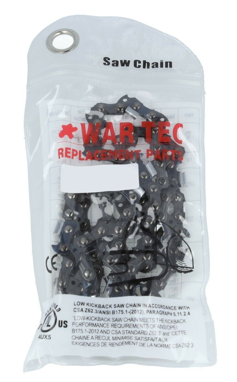 WAR TEC 12" - Chainsaw Chain 3/8"LP - 043" 44 Links