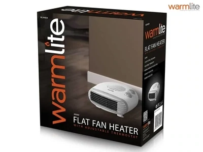 Warmlite WL44004 Portable Flat Fan Heater, 2000W, White