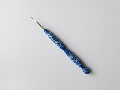 Crochet Hook 1.5 mm Painted GZHEL BLUE & WHITE