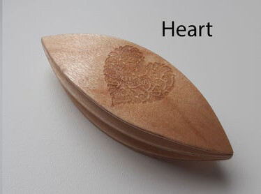 Double Decker Tatting Shuttle Maple Heart Engraved