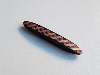 Beanile Tatting Shuttle Black Wood With Marquetry