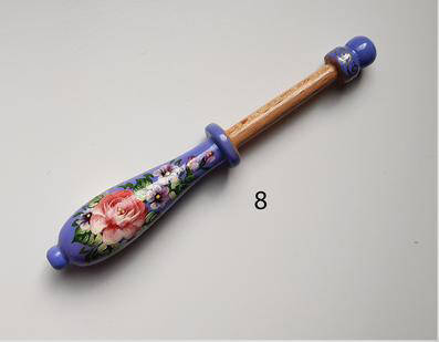 French Lacemaking Bobbins Made of Beech Hand Painted LILAC