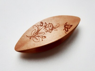 Tatting Shuttle Maple With Engraving #61