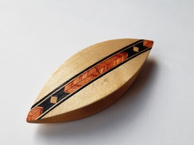 Tatting Shuttle Decorated With Marquetry