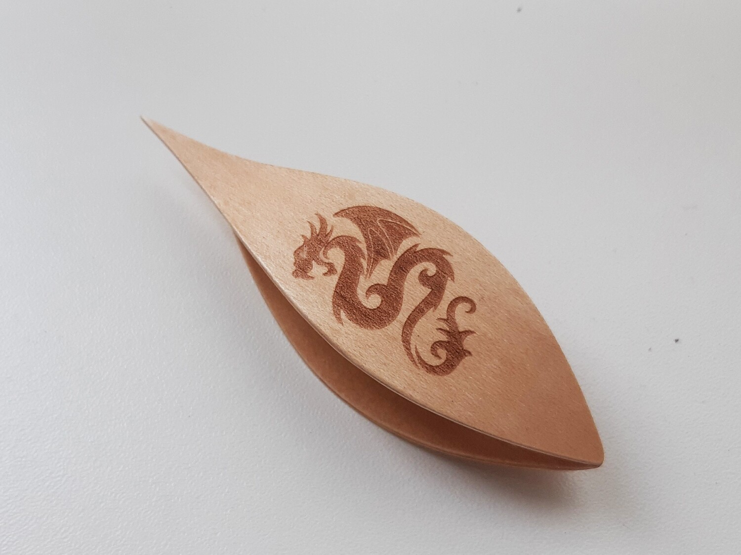 Tatting Shuttle With Pick Maple Dragon Engraving