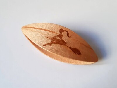 Tatting Shuttle Maple With Engraving #58