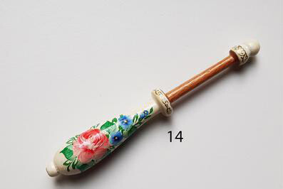 French Lacemaking Bobbins Made of Beech Hand Painted WHITE