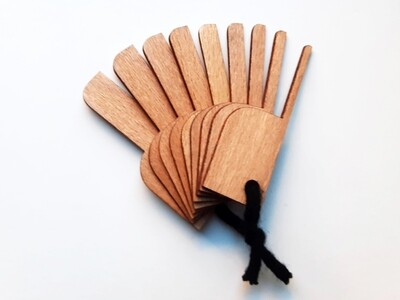 Picot Gauges A Set of 9 pieces 3 mm - 11 mm Beech