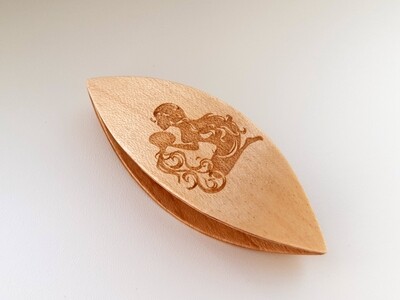 Tatting Shuttle Maple With Engraving #22