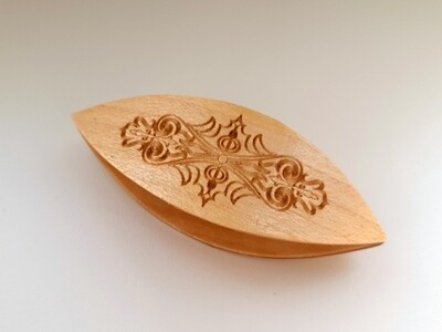 Tatting Shuttle Maple With Engraving #7