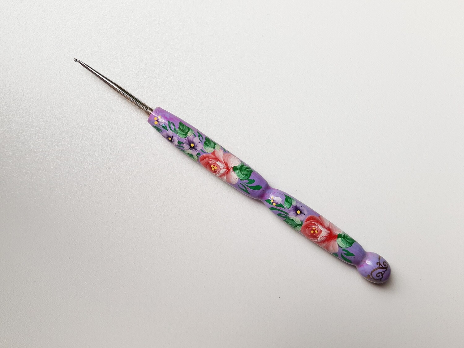 Crochet Hook 0.9 mm Painted Lilac