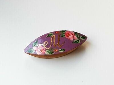 Tatting Shuttle Maple Painted There Could be Your Initials Personalised