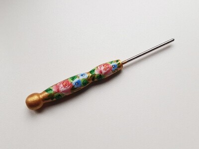 A Tool Used to Make Picots Consistent / Picot Gauge 2.6 mm Painted Zhostovo on Gold