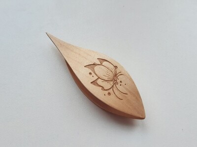 Tatting Shuttle With Pick Maple Butterfly Engraving