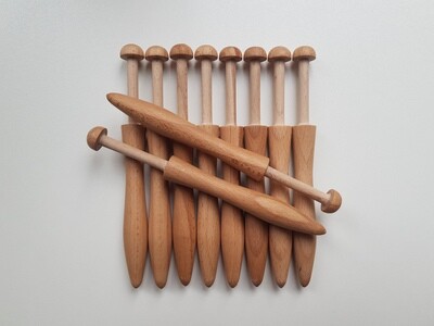 Ergonomical Lacemaking Bobbins Beech No Covering