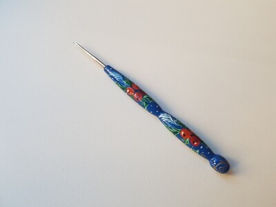 Crochet Hook 1.0 mm Painted BLUE & BERRIES