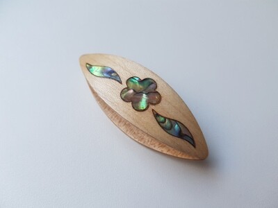 Tatting Shuttle Maple Mother-of-Pearl Flower #2 Inlay