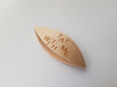 Tatting Shuttle Maple With Engraving #72