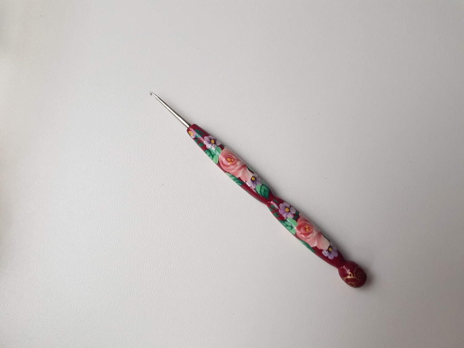 Crochet Hook 1.6 mm Painted Red