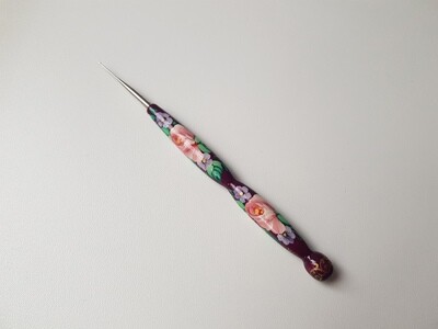 Crochet Hook 4 mm Painted Burgundy