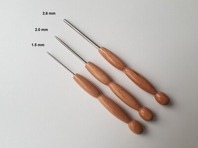 A Set of 3 Tools Used to Make Picots Consistent / Picot Gauges 1.5, 2.0 & 2.6 mm