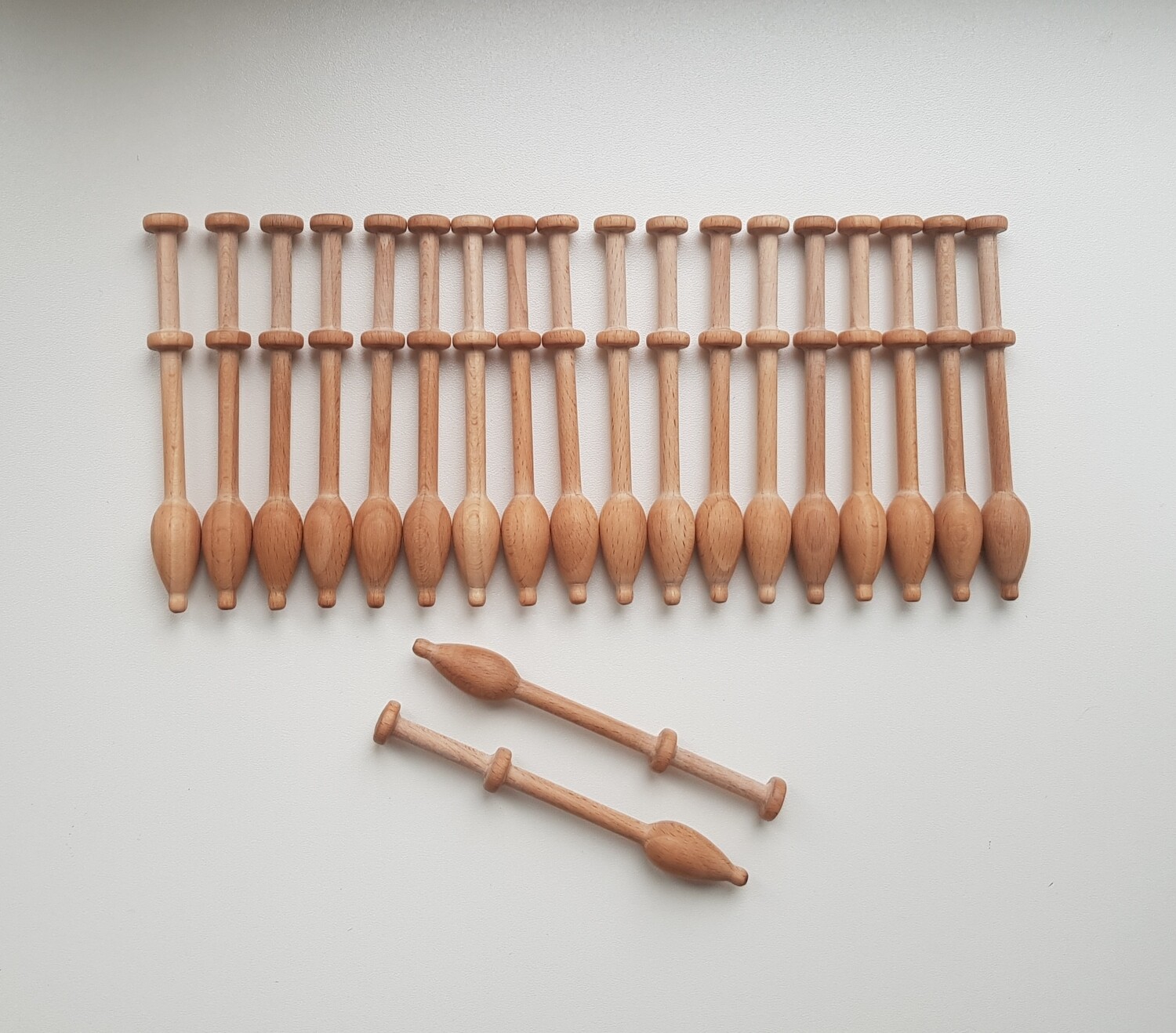 Flanders Lacemaking Bobbins Beech No Covering