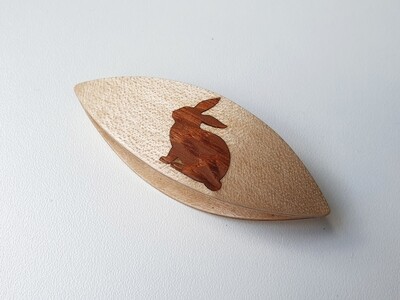 Tatting Shuttle Maple With Lacewood Inlay Rabbit