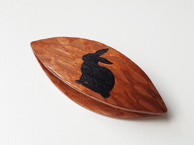 Tatting Shuttle Lacewood With Black Wood Inlay Rabbit