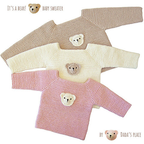 It's a bear! baby sweater