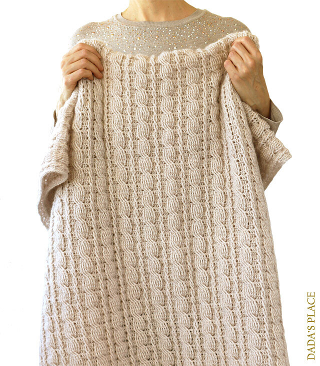 CROCHET PATTERN: Easy as Pie Cable Blanket