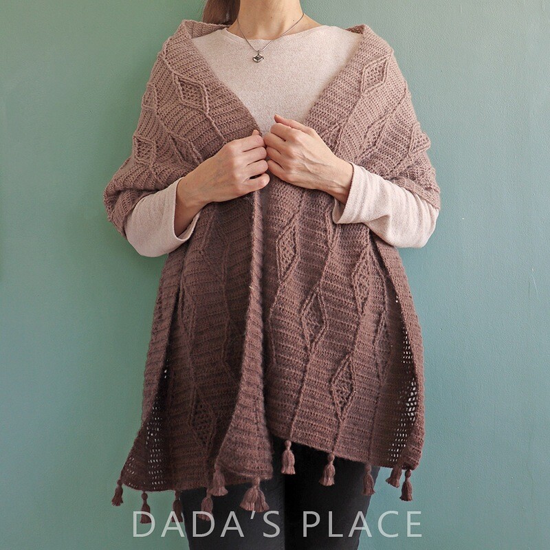 CROCHET PDF PATTERN: Elody Shawl