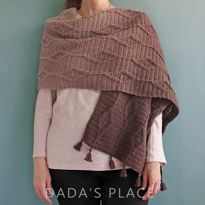 CROCHET PDF PATTERN: Elody Shawl