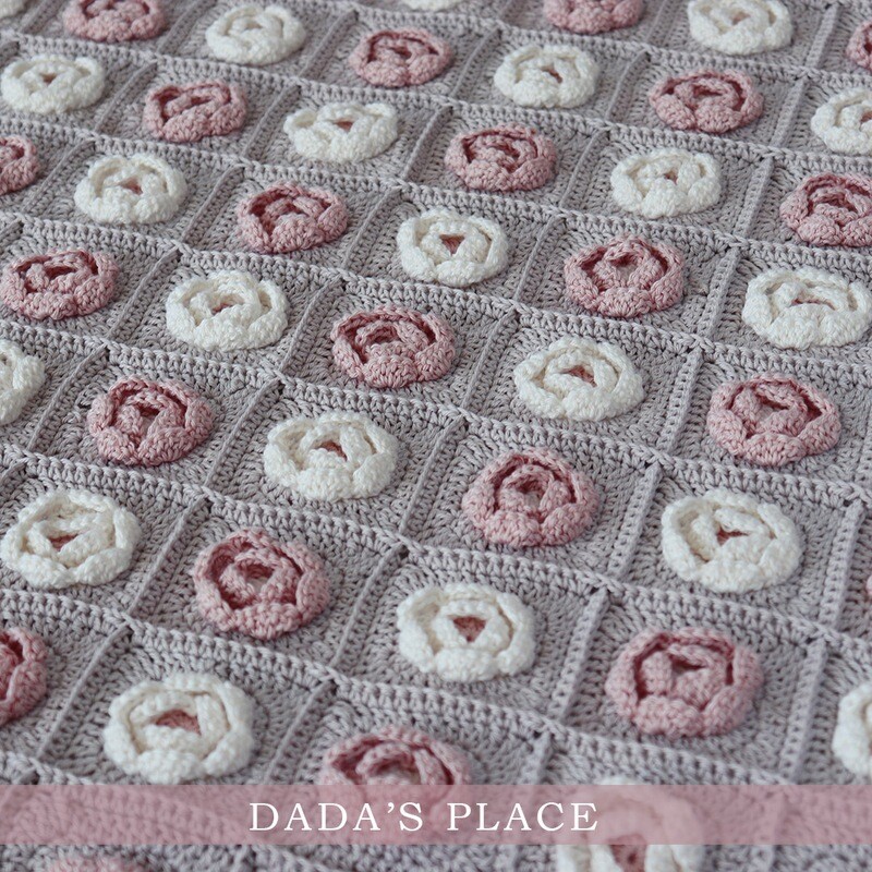 CROCHET PDF PATTERN: English Roses Blanket