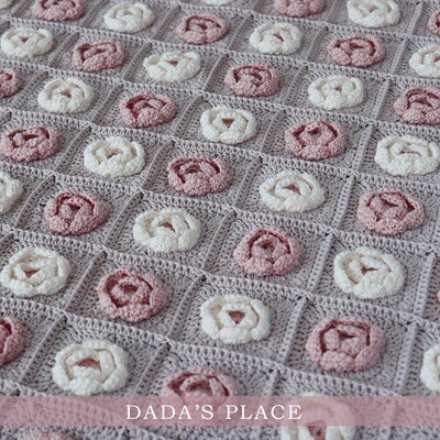 CROCHET PDF PATTERN: English Roses Blanket