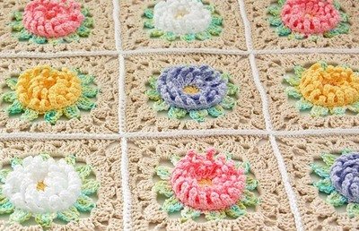 CROCHET PATTERN : English Garden Baby Blanket
