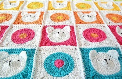 CROCHET PATTERN: Teddy Bear Baby Blanket