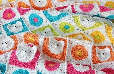 CROCHET PATTERN: Teddy Bear Baby Blanket