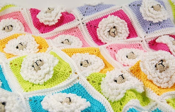 CROCHET PATTERN: Little Sheep Baby Blanket