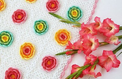 CROCHET PATTERN: Blooming Baby Blanket