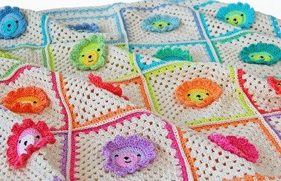 CROCHET PATTERN: Lion Granny Square