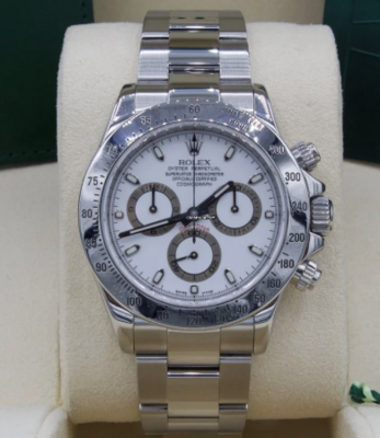Rolex Daytona White Dial Stainless Steel 2009 COMPLETE SET