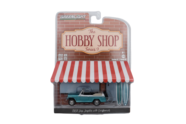 Greenlight The Hobby Shop Jeep Jeepster 1968 With Surfboards